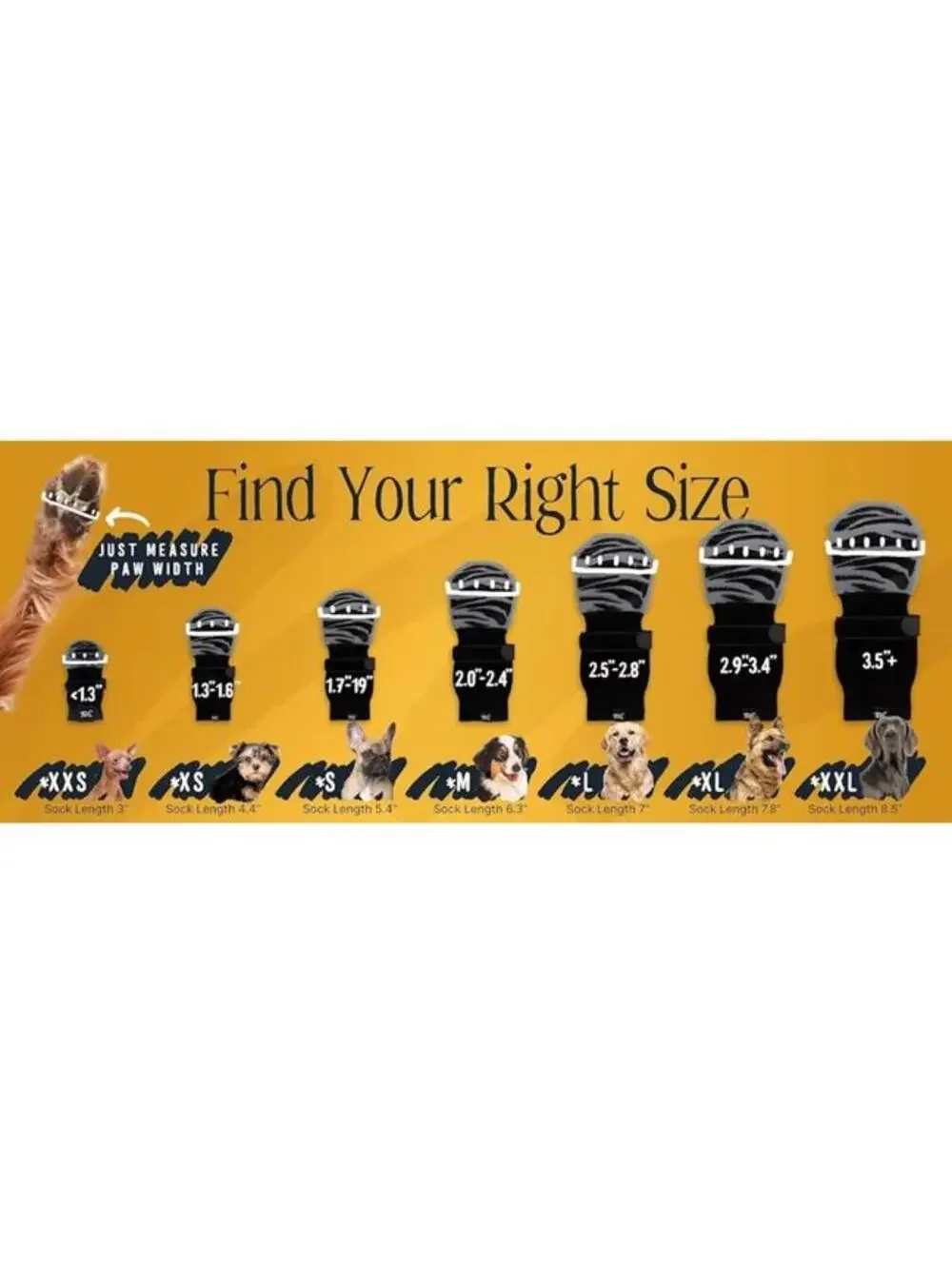 DOK TigerToes Non-Slip Dog Socks 4-Pack Paw Grip Cotton Polyester Hardwood Floor